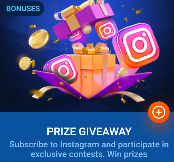 Instagram prize giveaway from Mostbet