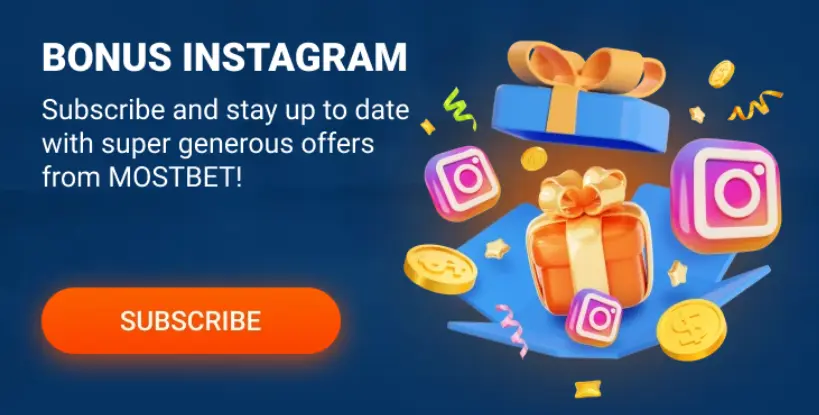 Instagram prize giveaway from Mostbet