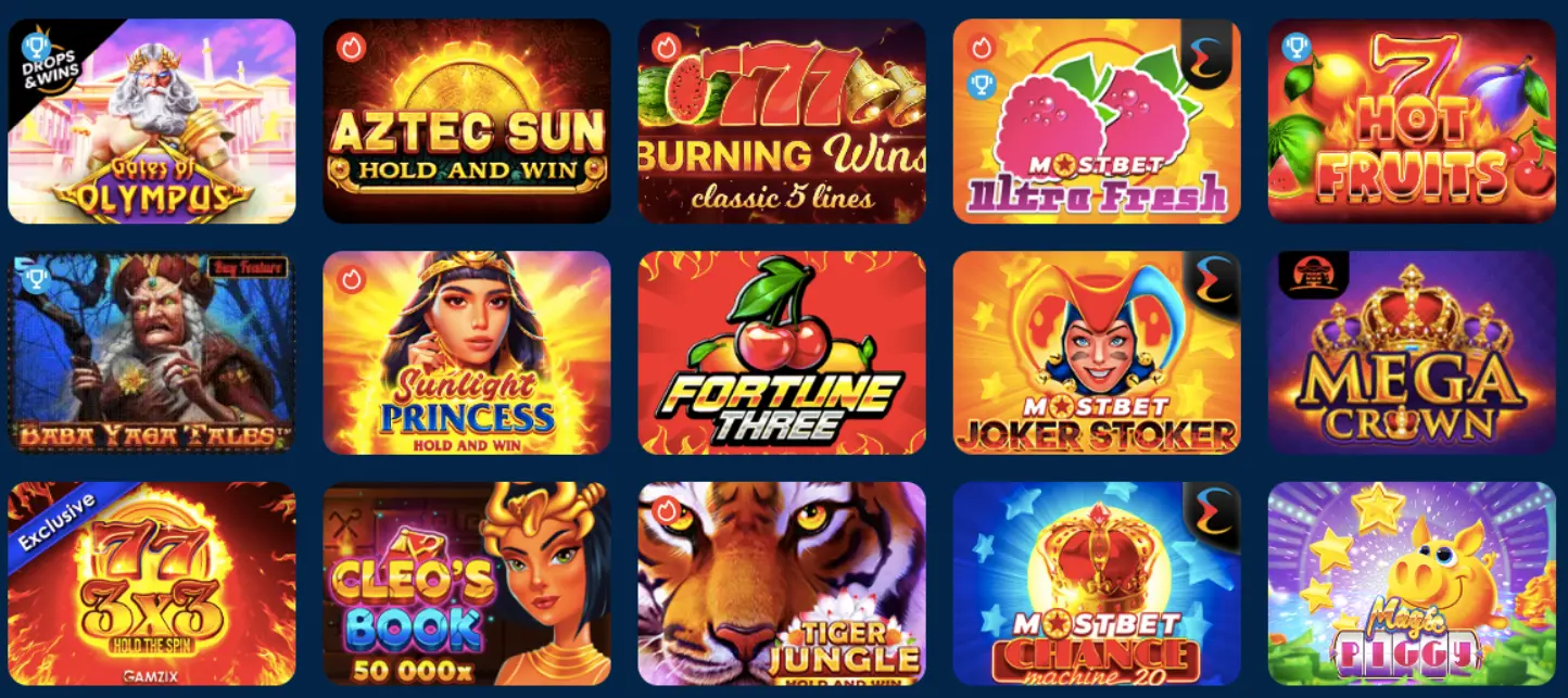 Slots at Mostbet in India Slots at Mostbet in India