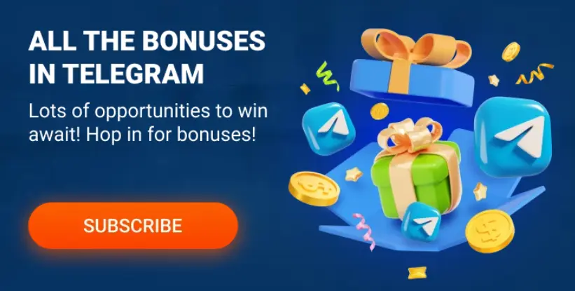 Telegram bonuses from Mostbet