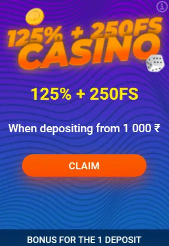 Welcome casino bonus at Mostbet